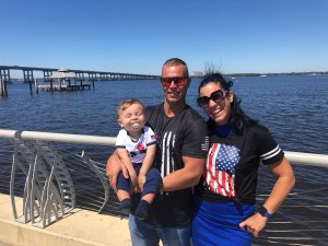 A napfényes Florida: a békéscsabai testnevelő tanár, Laczó Szabolcs, a felesége, Kitti és kisfia Fotó: Laczó Szabolcs archívumából